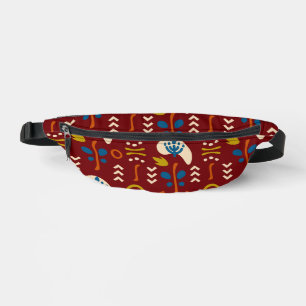 Motif floral boho d'été ethnique rouge
