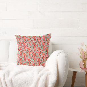 Motif floral - Coussin de jet
