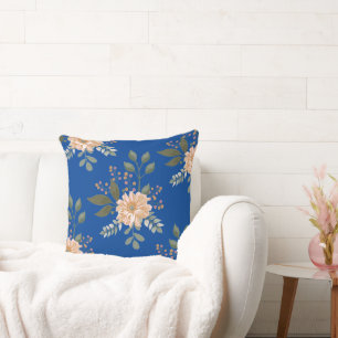 Motif floral - Coussin de jet
