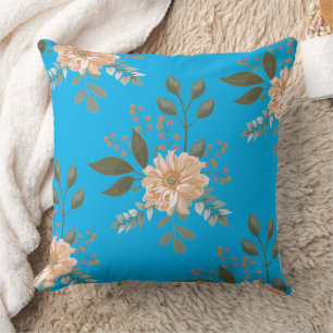 Motif floral - Coussin de jet