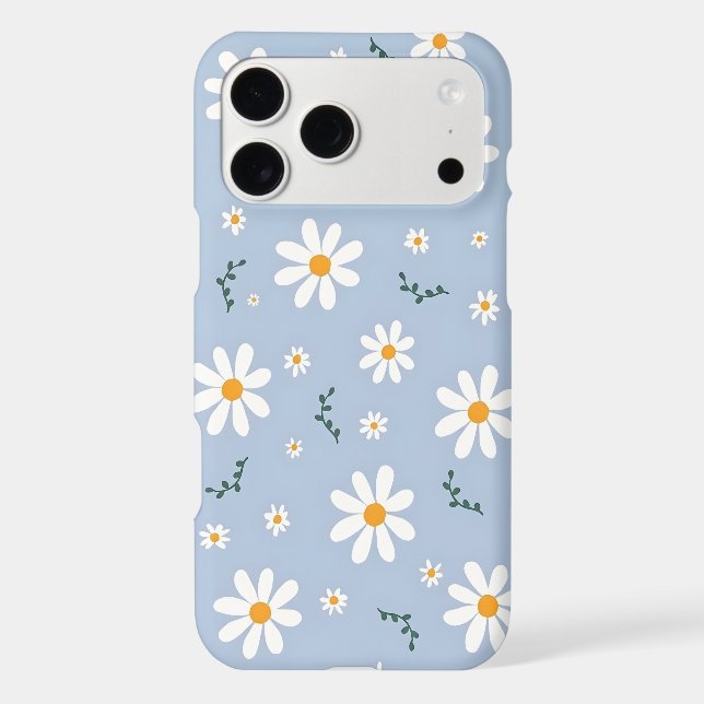 Motif floral de marguerite esthétique Bleu bébé Te (Verso)