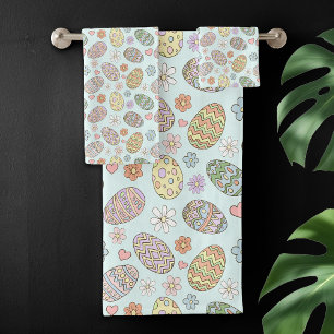 Motif Floral de Pâques aux Œufs de Pâques Pastel F