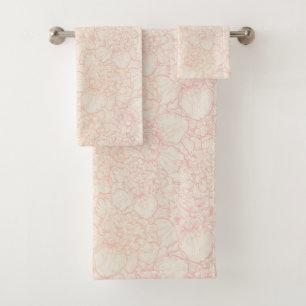 Motif floral de pivoine rose
