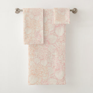 Motif floral de pivoine rose