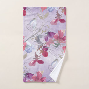 Motif Floral de pois doux sur violet