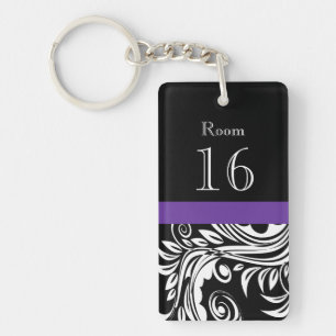 Motif floral de remous pourpre noir de fleur