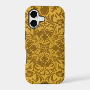 Motif floral doré orné avec symétrie