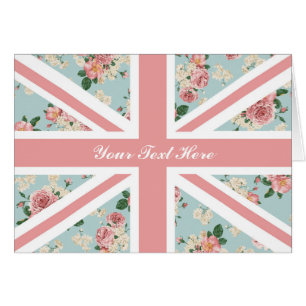 Motif floral d'Union Jack de roses anglais