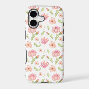 Motif floral élégant avec pivoines roses et lis