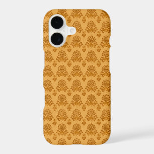 Motif floral en damassé doré
