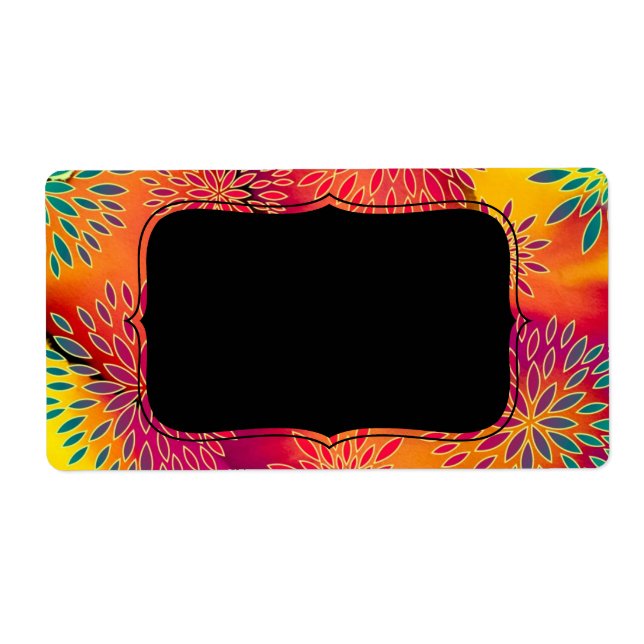 Motif floral et aquarelle peinture Abstraite (Devant)