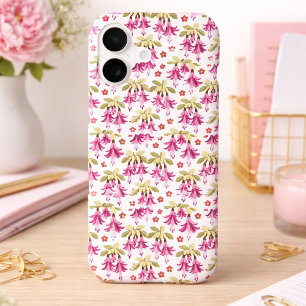 Motif floral fuchsia rose – Botanique rétro