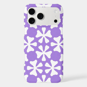 Motif floral géométrique moderne lavande et blanc