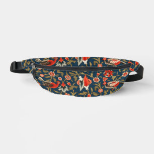 Motif floral indo-persan bohème vintage rouge
