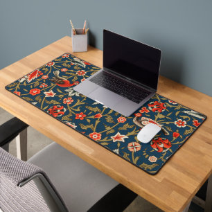 Motif floral indo-persan bohème vintage rouge