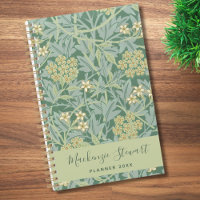 Motif floral jasmin vert 2026