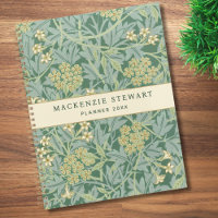 Motif floral jasmin vert 2026