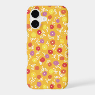 Motif floral jaune vif