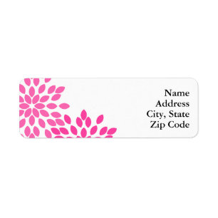 Motif Floral moderne rose chaud