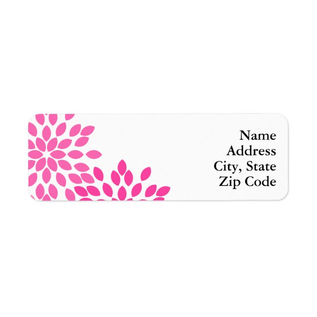 Motif Floral moderne rose chaud (Devant)