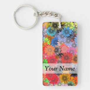 Motif floral multicolore