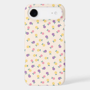 Motif Floral Pastel – Jaune, Rose & Violet Mignon