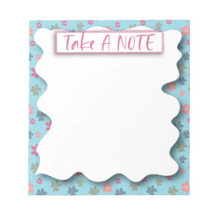 Motif Floral Prendre Un Bloc-Notes Note