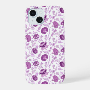 Motif floral répétitif jacobéen roses sur fond bla