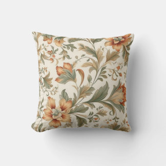 Motif floral rétro 3 oreiller à lancer