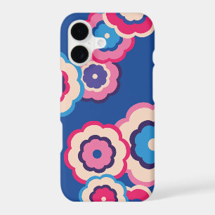 Motif floral rétro coloré des années 60