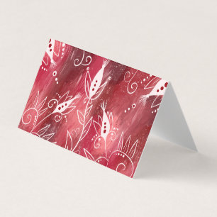 Motif Floral Rouge Et Blanc