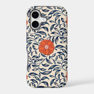 Motif floral sans couture avec fleur orange vibran
