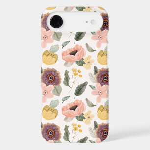 Motif floral sans couture pastel à l'aquarelle D
