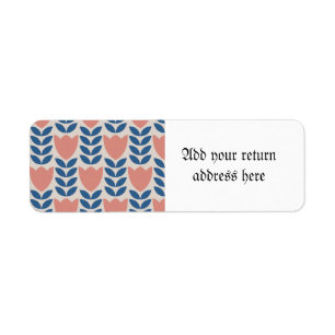 motif floral scandinave, style rétro, moyen centen