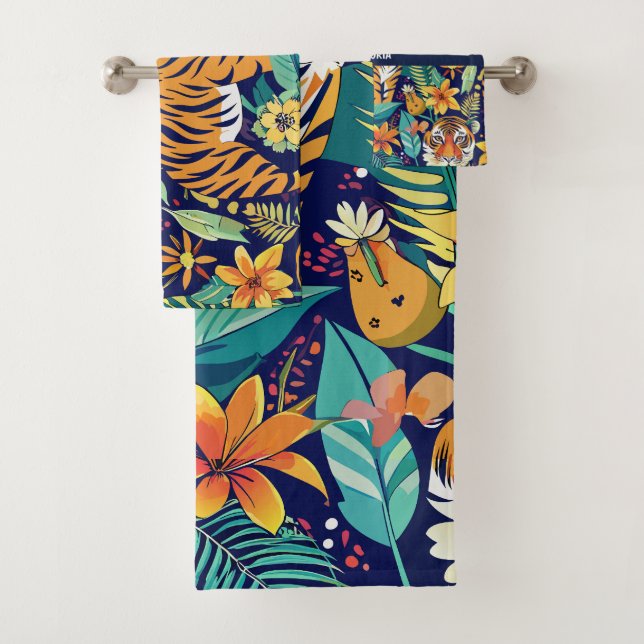 Motif Floral Tiger Jungle (En situation)