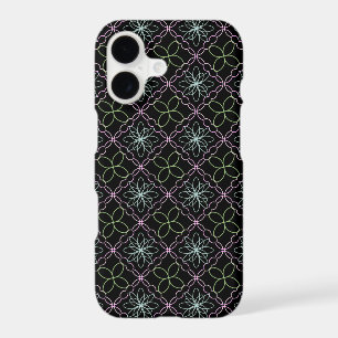 Motif floral tourbillonnant graphique