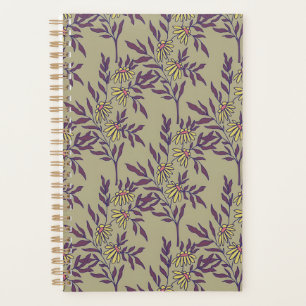Motif floral vibrant avec des marguerites jaunes 