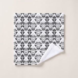 Motif Floral victorien sans couture noir blanc