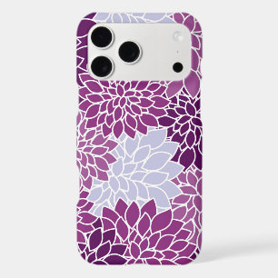 Motif floral violet et blanc