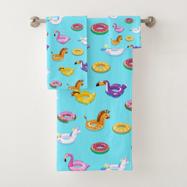 Motif flottant de la piscine d'été (En situation)