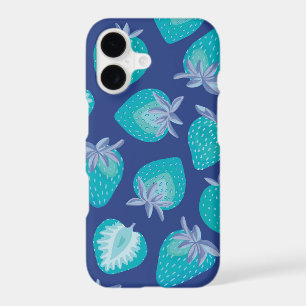 Motif fraise bleue