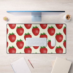Motif fraises, fraises rouges, fruits, feuilles