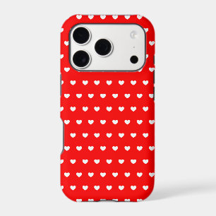 Motif frappant de coeurs rouges et blancs