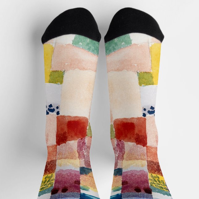 Motif from Hammamet by Paul Klee, Abstract Art Socks (Top)