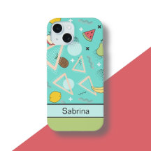 Motif Fruit Memphis Aqua
