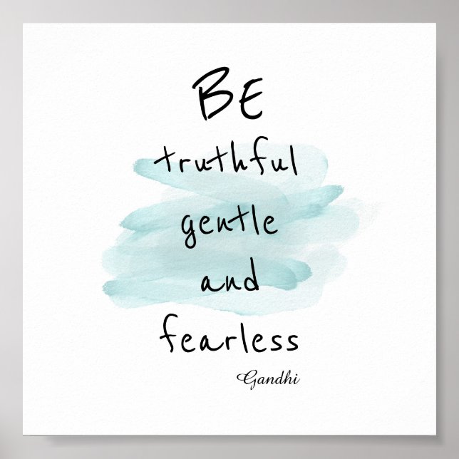 motif Gandhi citation poster aquarelle style (Devant)