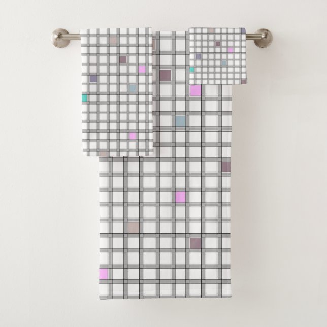 Motif géométrique À damiers multicolore (En situation)