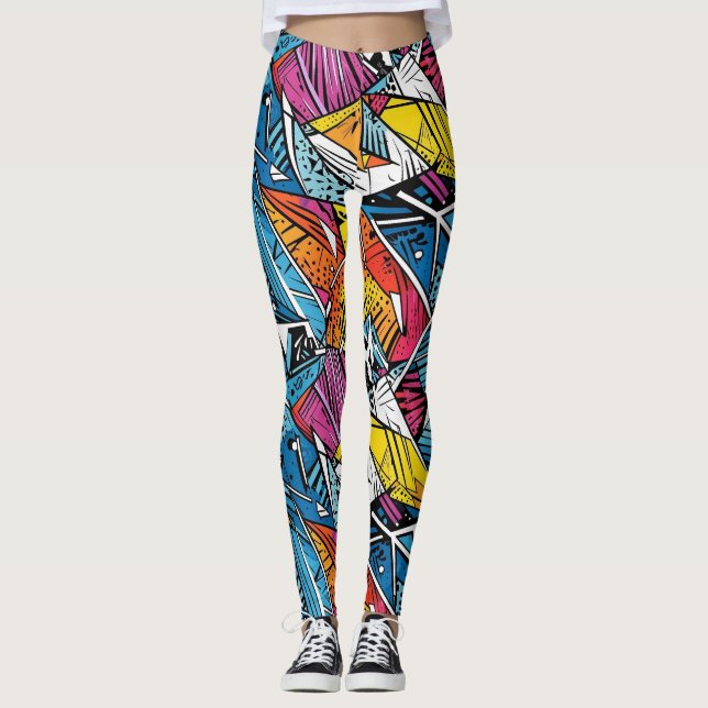 motif géométrique Abstrait 21 - Leggings (Devant)