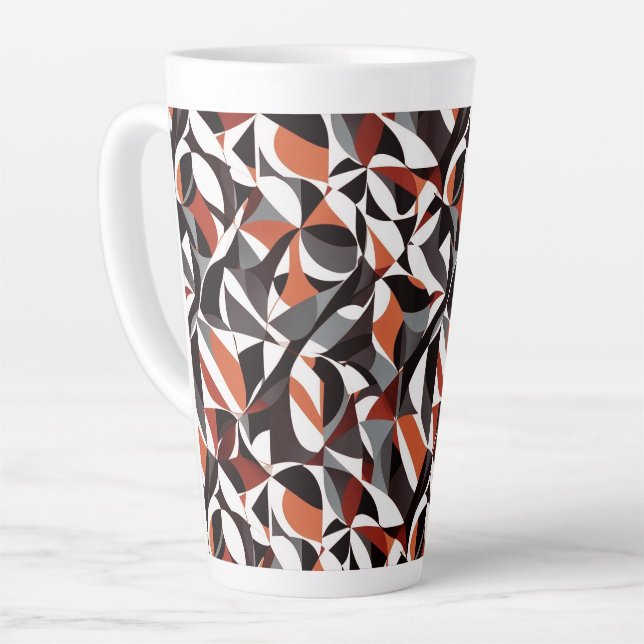 motif géométrique Abstrait 32 - Latte Mug (Angle gauche)
