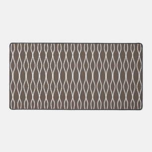 Motif géométrique Abstrait blanc sur Brown